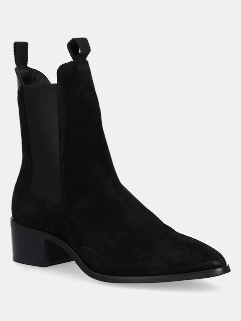 Gant sztyblety zamszowe St Broomly damskie kolor czarny na płaskim obcasie 31553093 - zdjęcie produktu nr 1