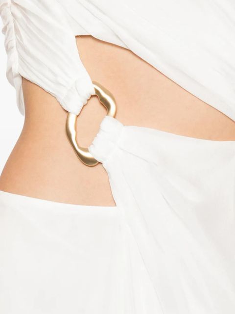 Cult Gaia Zan one-shoulder ring gown dress - White