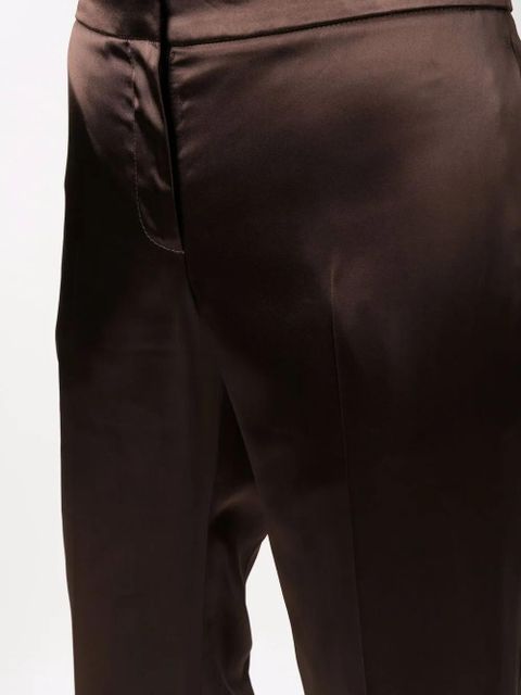Alexander McQueen glossy finish straight-legged trousers - Brown