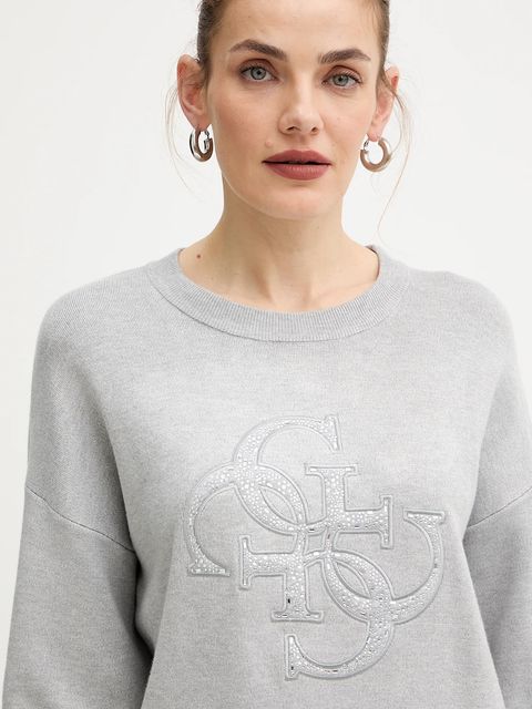 Guess sweter SYLVIE damski kolor szary lekki W5BR42 Z26I2