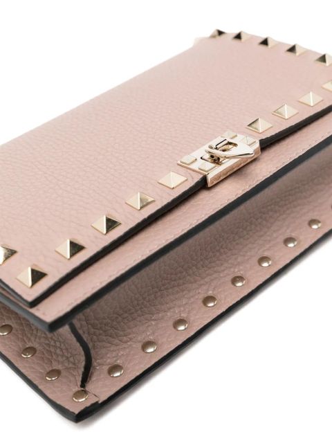 Valentino Garavani Rockstud leather crossbody bag - Neutrals