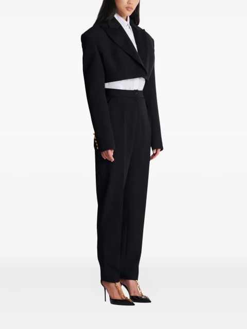 Balmain grain-de-poudre buttoned jacket - Black