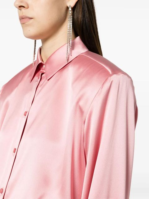 Magda Butrym long-sleeve silk shirt - Pink