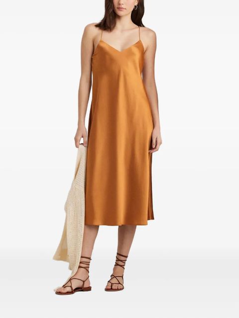 Lauren Ralph Lauren V-neck midi dress - Orange