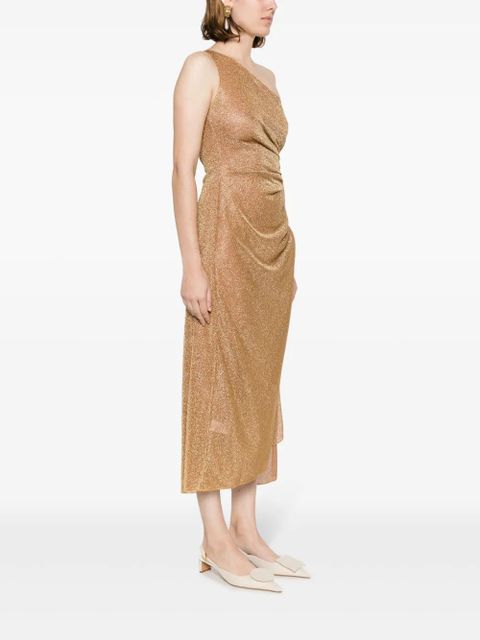 Oséree knot-embellished metallic midi dress - Gold