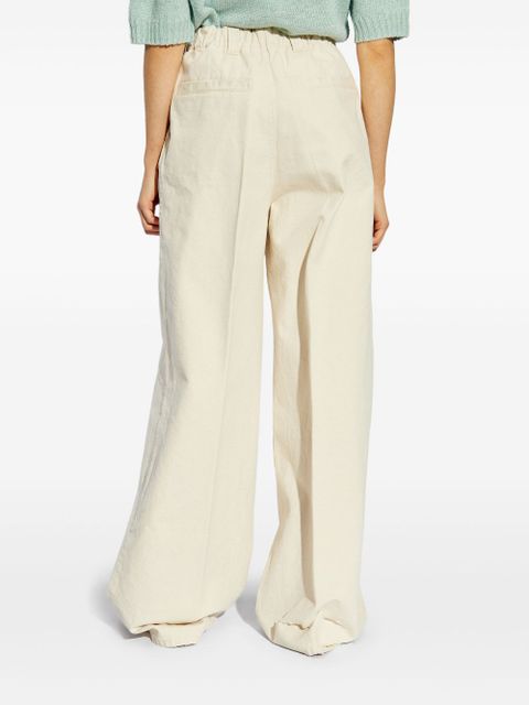 Maison Margiela cotton wide-leg trousers - Neutrals