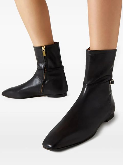 ATP Atelier Barzio pointed strap boots - Black