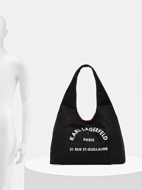 Karl Lagerfeld torebka bawełniana K/RSG kolor czarny B1W50015
