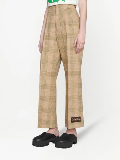 Gucci perforated GG platform mules - Black