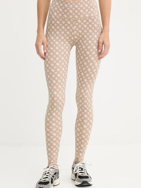 Guess legginsy PEONY damskie kolor beżowy wzorzyste V5YB18 MC03W - zdjęcie produktu nr 1