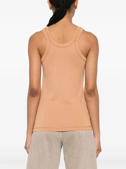 LEMAIRE ribbed cotton top - Brown