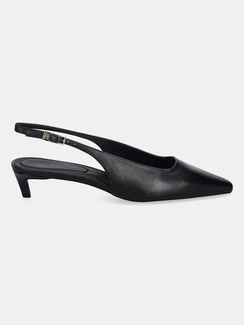 Tommy Hilfiger szpilki skórzane TH BUCKLE SLINGBACK LOW PUMP - zdjęcie produktu nr 1