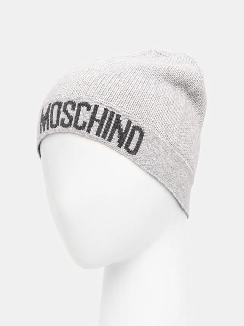 Moschino czapka z wełną kolor szary M3344 65463