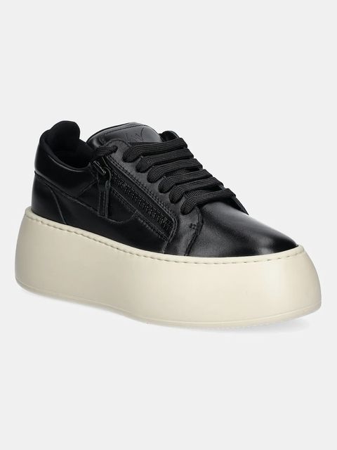 Giuseppe Zanotti sneakersy skórzane Alma damskie kolor czarny RS50009.001 - zdjęcie produktu nr 1