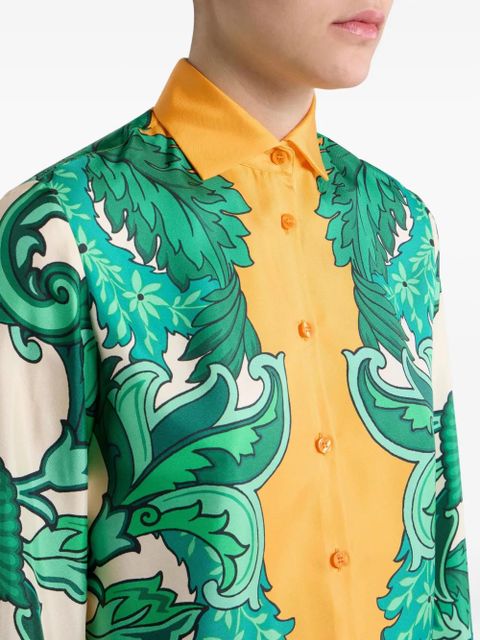 ETRO floral-print silk shirt - Orange