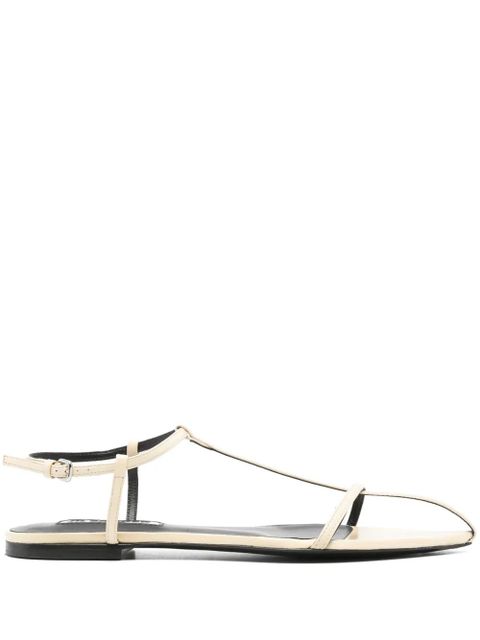 Jil Sander flat leather sandals - Neutrals - zdjęcie produktu nr 1