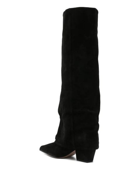 Paris Texas pointed suede boots - Black