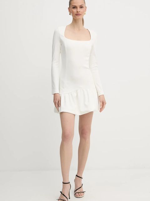 Pinko sukienka kolor beżowy mini rozkloszowana 105769 A15M - zdjęcie produktu nr 2