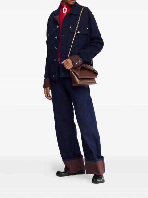 JW Anderson contrast-cuff denim jacket - Blue
