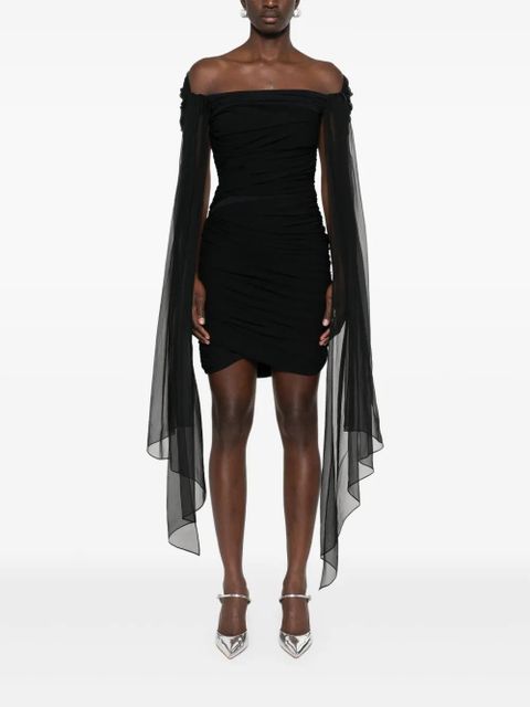 Givenchy off-shoulder draped mini dress - Black - zdjęcie produktu nr 2