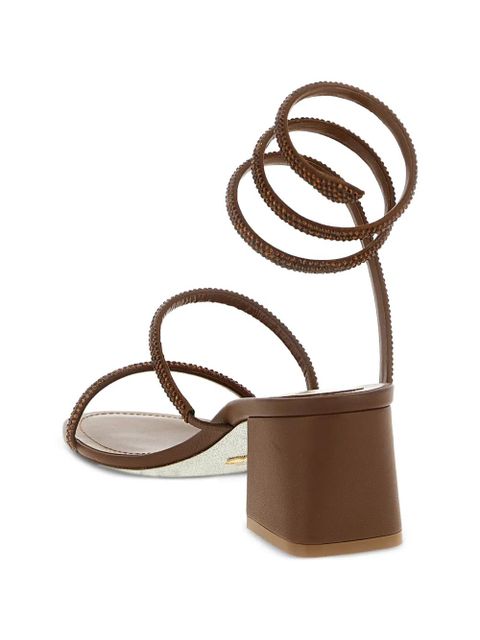 René Caovilla Cleo coiled-strap leather sandals - Brown