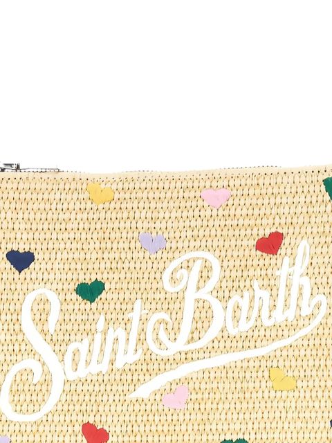 MC2 Saint Barth Parisienne straw-effect embroidered clutch bag - Neutrals - zdjęcie produktu nr 2