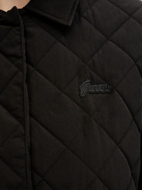 Guess kurtka BIANCA kolor czarny przejściowa V5YL13 WHE92