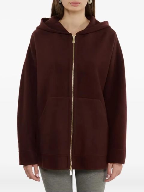 Max Mara hooded zip-up sweater - Red