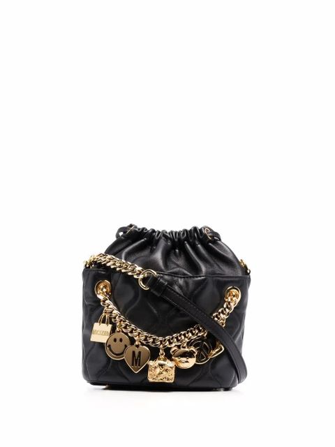 Moschino charm-detail bucket bag - Black - zdjęcie produktu nr 1