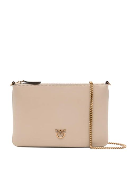 PINKO Flat Classic logo-plaque clutch bag - Neutrals - zdjęcie produktu nr 1