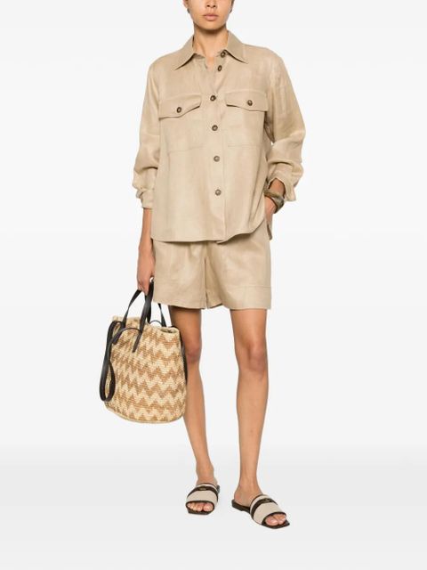 Weekend Max Mara elasticated patch-pocket shorts - Neutrals - zdjęcie produktu nr 2