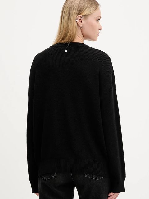 Desigual sweter bawełniany COOPER damski kolor czarny 25WWJF36