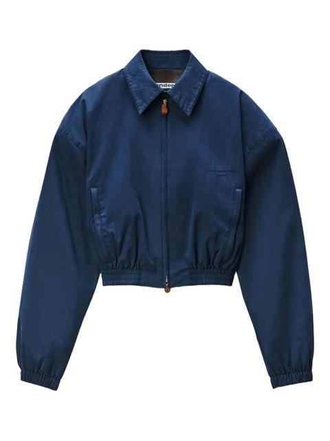 Alexander Wang cropped cinched harrington jacket - Blue - zdjęcie produktu nr 1