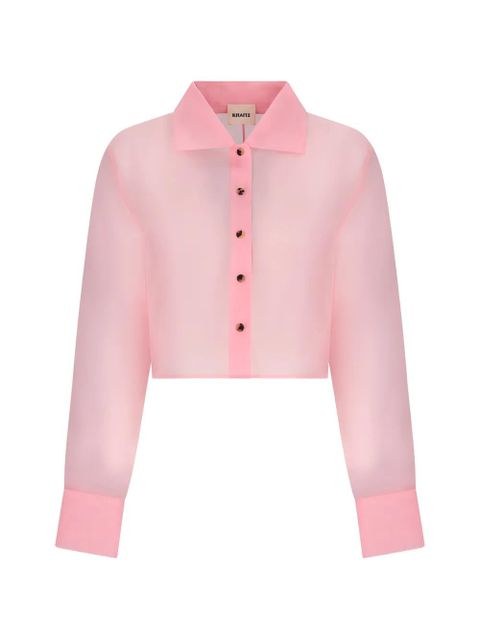 KHAITE Jasen cropped shirt - Pink - zdjęcie produktu nr 1