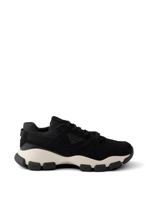 Prada mesh fabric and suede sneakers - Black - zdjęcie produktu nr 1