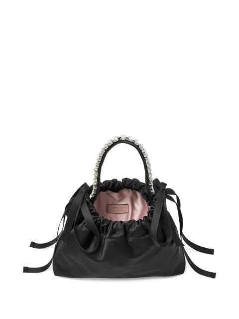 Jimmy Choo crystal-detail drawstring bucket bag - Black - zdjęcie produktu nr 2
