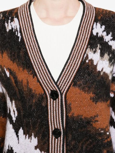 Missoni abstract-print buttoned cardigan - Black