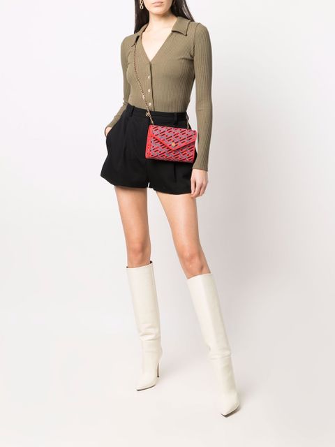 Versace La Greca Signature crossbody pouch - Red - zdjęcie produktu nr 2