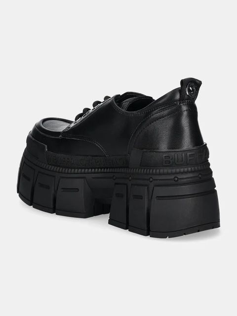 Buffalo półbuty Gospher Lace Up Cs damskie kolor czarny na platformie 1622349-BLK