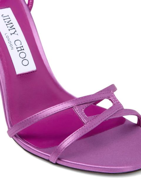 Jimmy Choo 100 mm Leo round-toe sandals - Purple