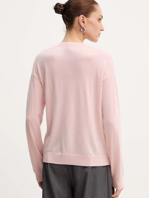 Weekend Max Mara sweter wełniany FIOCCHI damski kolor różowy lekki 2525366042600