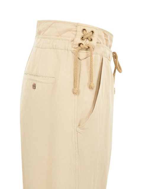 ISABEL MARANT Sharon-GD lace-up straight-leg trousers - Neutrals