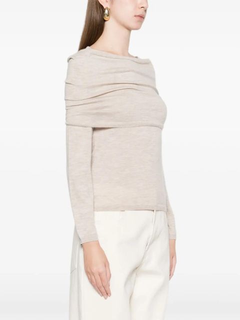 Max Mara off-shoulder coordinated knitwear - Neutrals