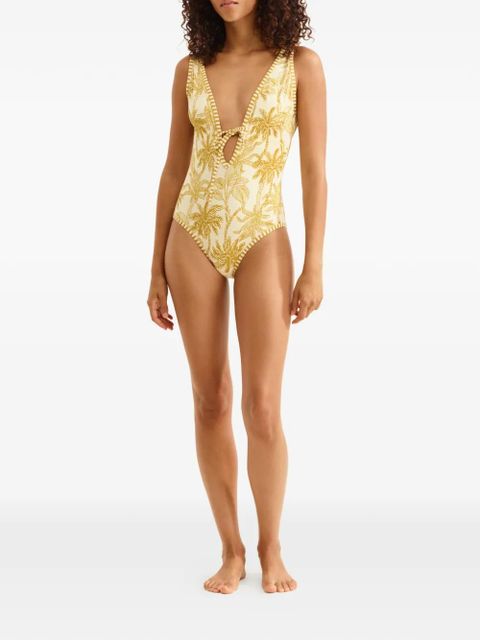 ERES Destination V-neck floral-print swimsuit - Yellow - zdjęcie produktu nr 2