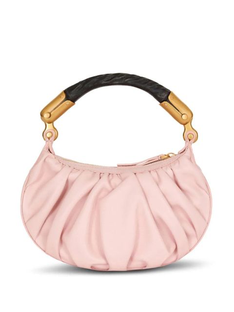 Balmain mini Ebene calfskin tote bag - Pink
