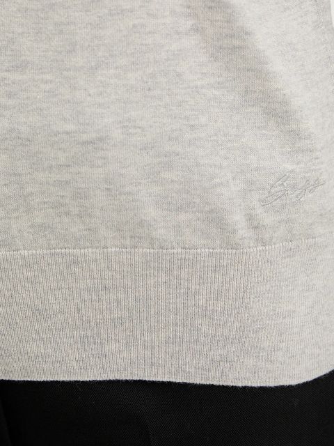 BOSS Orange sweter z dodatkiem wełny damski kolor szary lekki 50548927