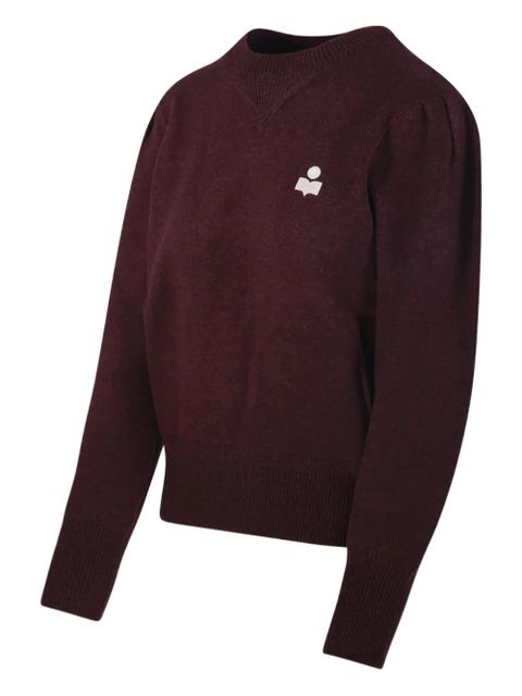 MARANT ÉTOILE Kelaya puff-sleeve sweater - Red - zdjęcie produktu nr 2