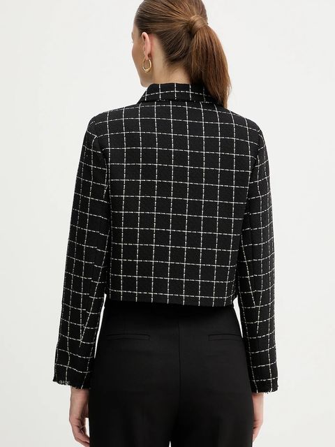 Morgan marynarka kolor czarny jednorzędowa wzorzysta VILMA