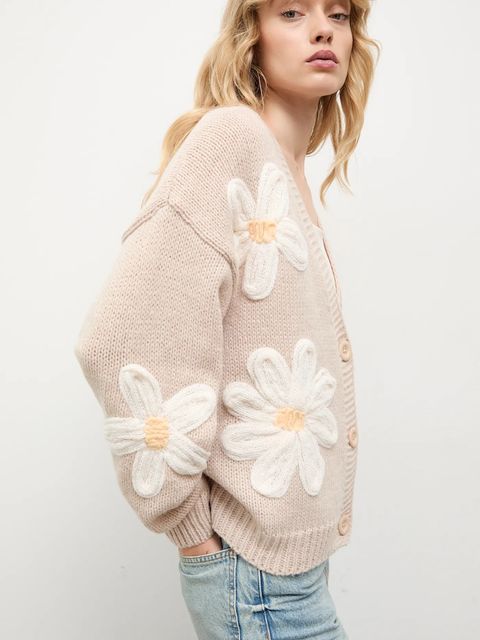 Answear.LAB kardigan z dodatkiem wełny damski kolor beżowy - zdjęcie produktu nr 2