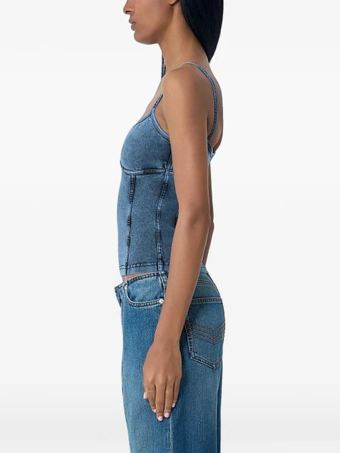 Diesel T-Ony denim corset top - Blue
